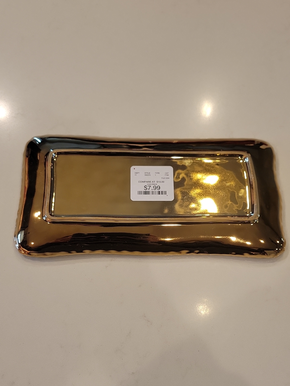 New Camila Gold Decorative Tray NWT - Picture 2 of 6